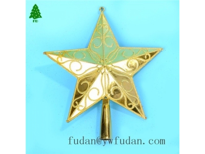 Tree top star Christmas tree ornaments gold Christmas decorations Christmas star factory direct sale
