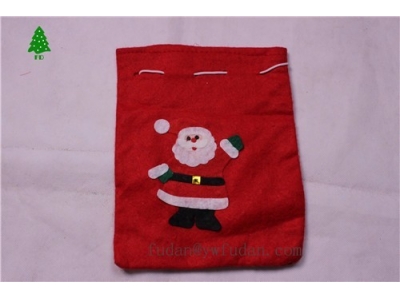 Christmas gift bags of non - woven fabric of the elderly gift bag Christmas figures dress up Santa C
