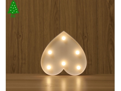 A heart-shaped creative lamp