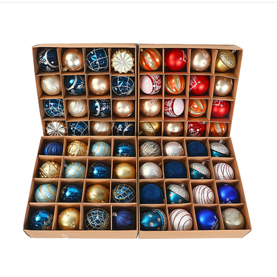 8cm shaped decorative ball 16pcs gift box, hand-painted Christmas ball