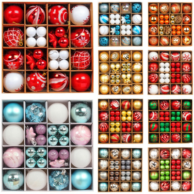 42/44pcs balls Traditional Hanging Ornaments for Christmas Trees Xmas Holiday Party Decor