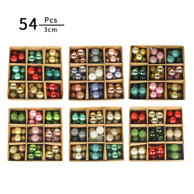 Christmas decorations 3CM/54pcs Christmas ball gift box set Christmas tree pendant wholesale