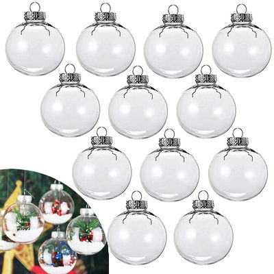 Hanging PET Fillable Ornaments Balls for Crafting DIY Round Clear Ball &nbsp;Xmas Tree Home Party Decor