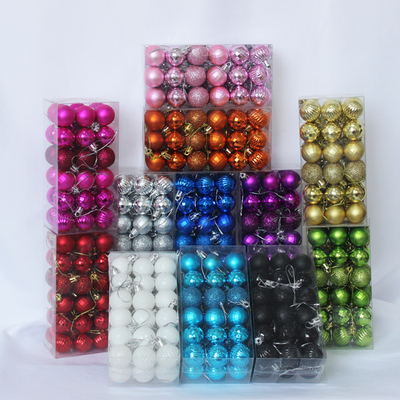 36 Packs 3cm Balls for Tree and Wreath Decor Shatterproof Christmas Ball Ornaments