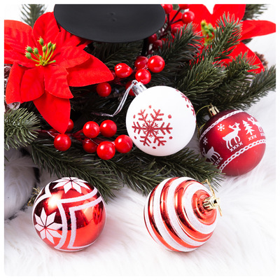 6CM Christmas new decoration painted ball Xmas hanging ball Christmas Cedar Tree Christmas snowfl